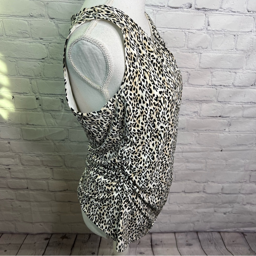 WHBM Animal Print Shell Top Large - Picture 2 of 8